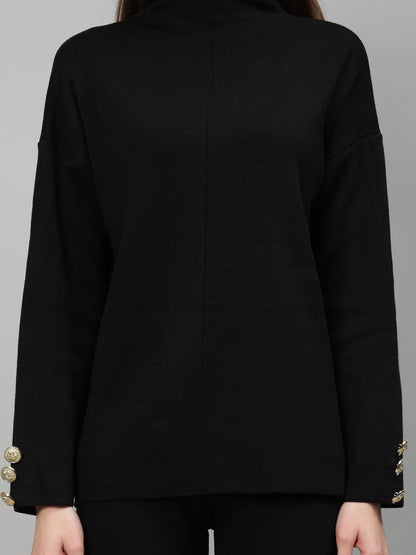 Gaiia Women Solid Color High Neck Co-Ord Set