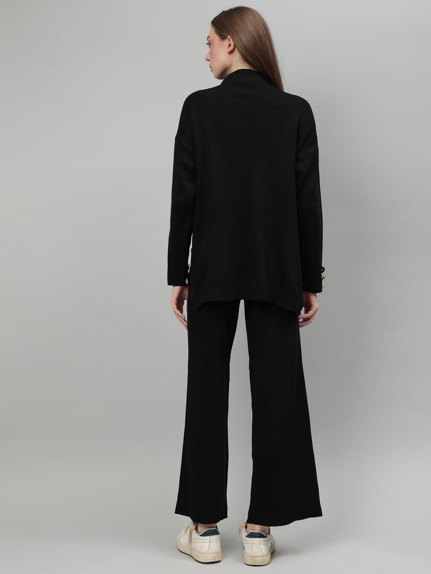 Gaiia Women Solid Color High Neck Co-Ord Set