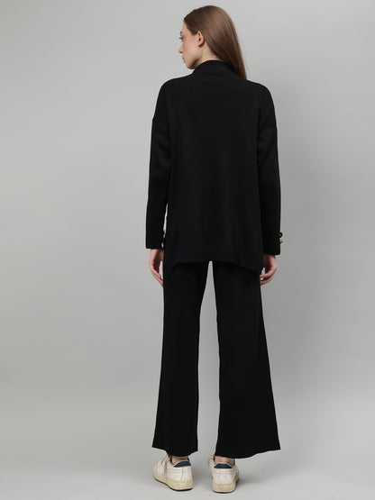 Gaiia Women Solid Color High Neck Co-Ord Set