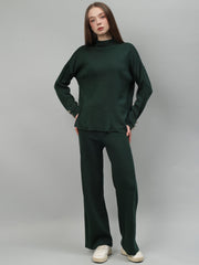 Gaiia Women Solid Color High Neck Co-Ord Set