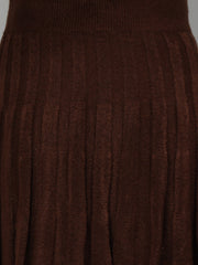 Gaiia Rustic Knit Skirt With Cardigan