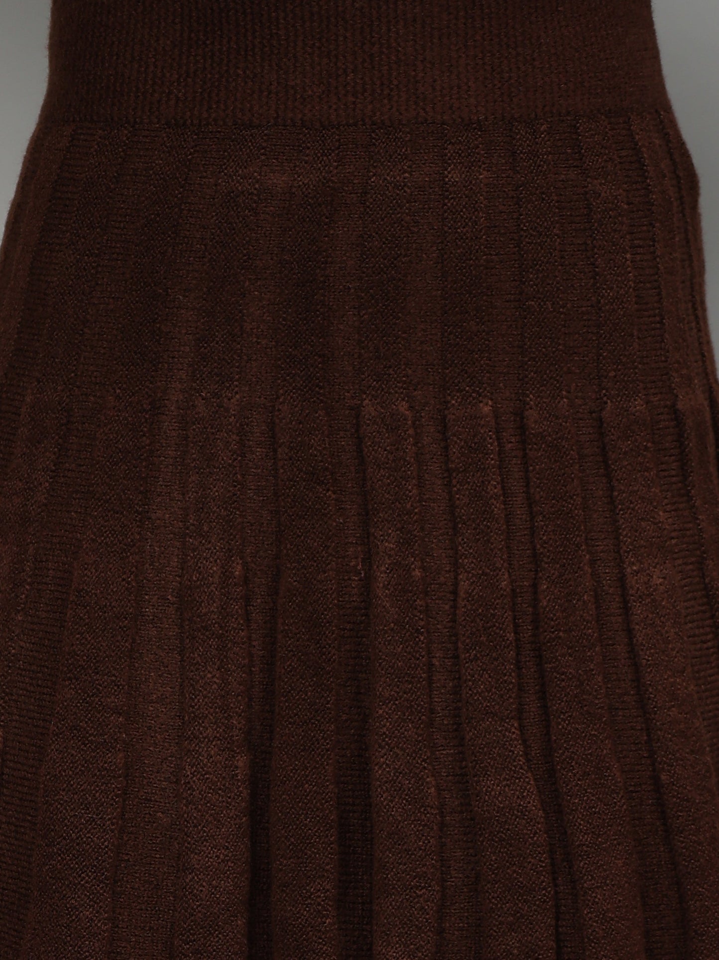 Gaiia Rustic Knit Skirt With Cardigan