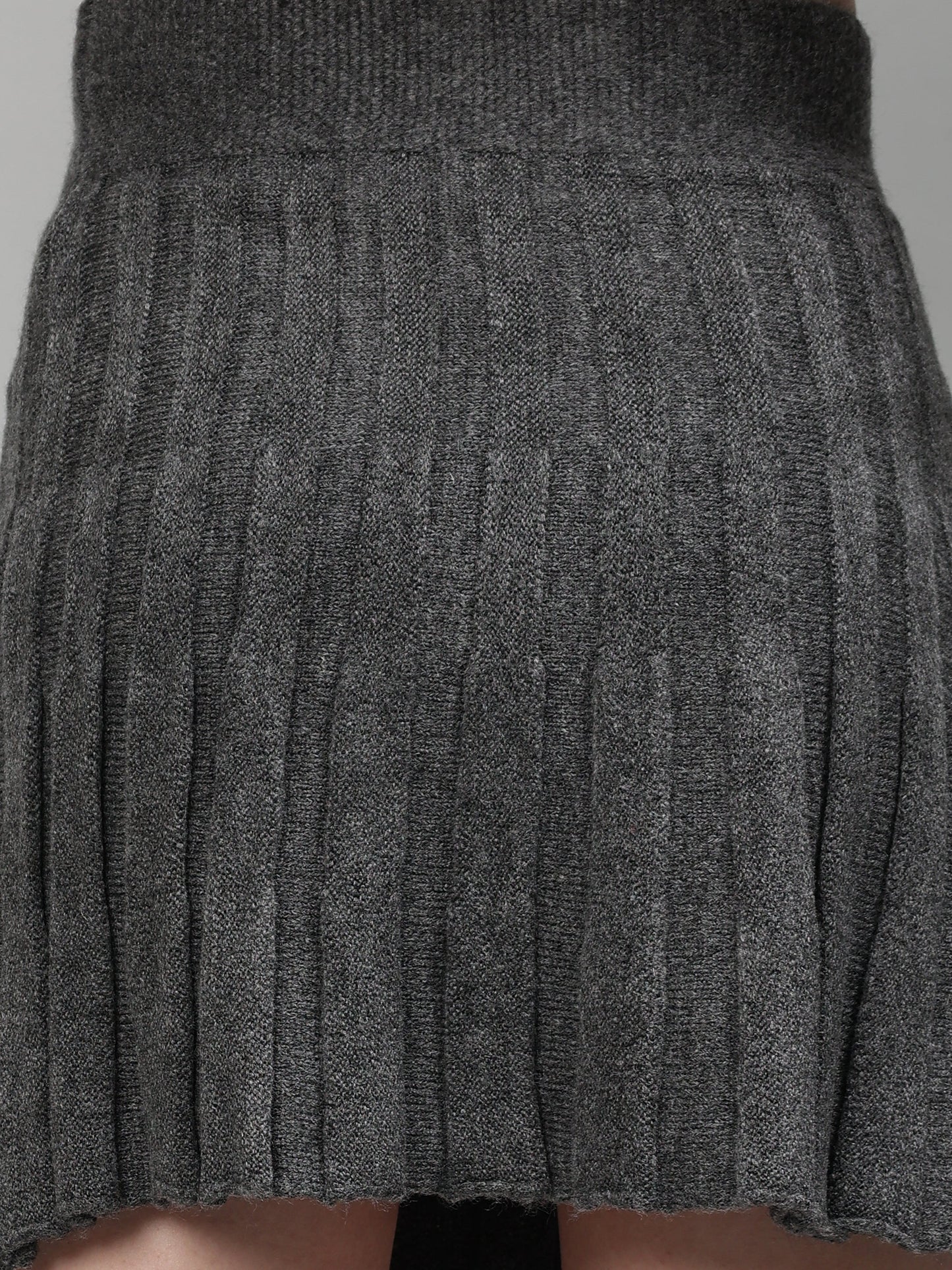 Gaiia Rustic Knit Skirt With Cardigan