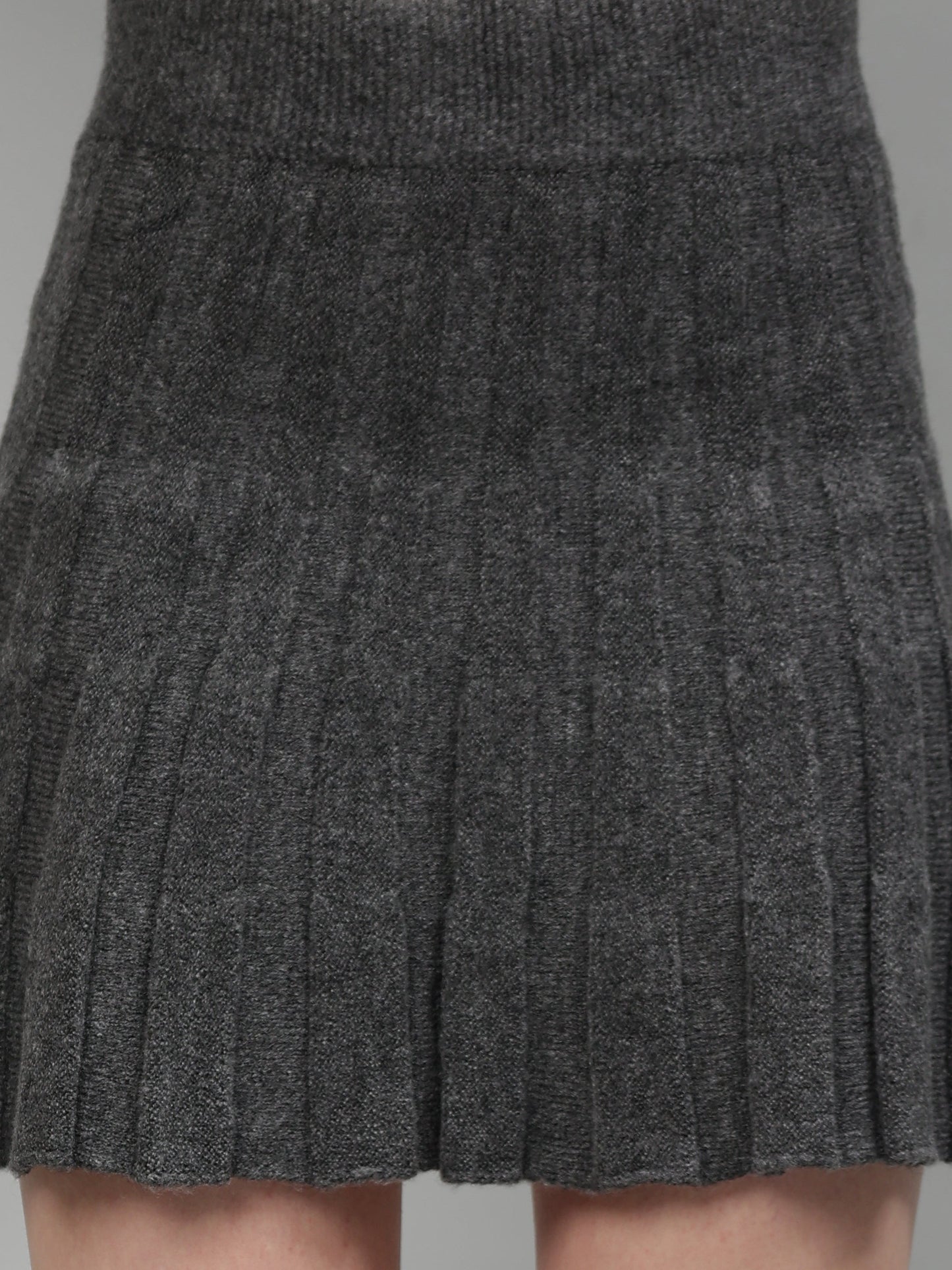 Gaiia Rustic Knit Skirt With Cardigan