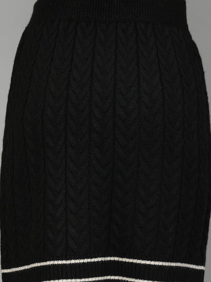 Gaiia Casual Long Sleeve Sweater Skirt Sets