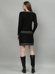 Casual Long Sleeve Sweater Skirt Sets