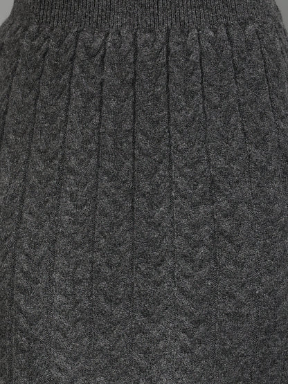 Gaiia Casual Long Sleeve Sweater Skirt Sets