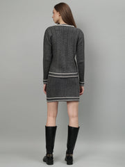 Gaiia Casual Long Sleeve Sweater Skirt Sets