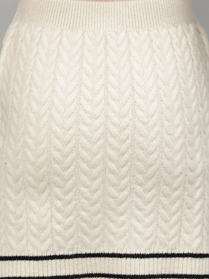 Gaiia Casual Long Sleeve Sweater Skirt Sets