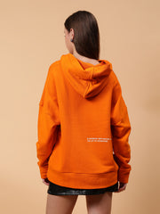 Plus Design Studio Text Print Oversized Hoodie