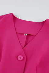 HOT PINK WAIST COAT SET