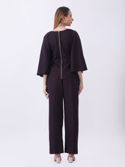 Gaiia Partywear Peplum Co-Ord Set - Purple