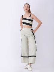 Gaiia Striped Co-Ord Set - Light Green