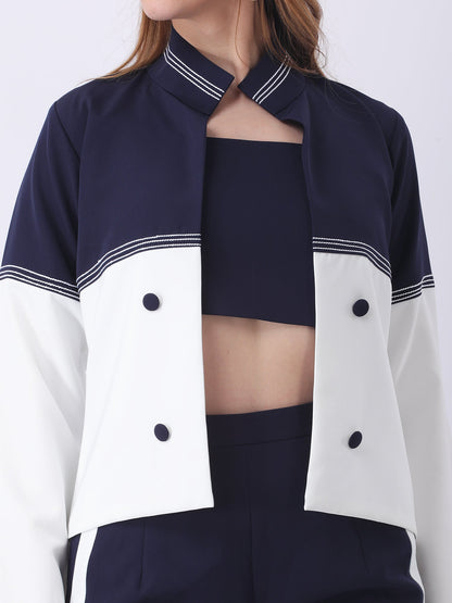 Gaiia Three Piece Loungewear Co-Ord Set - Navy