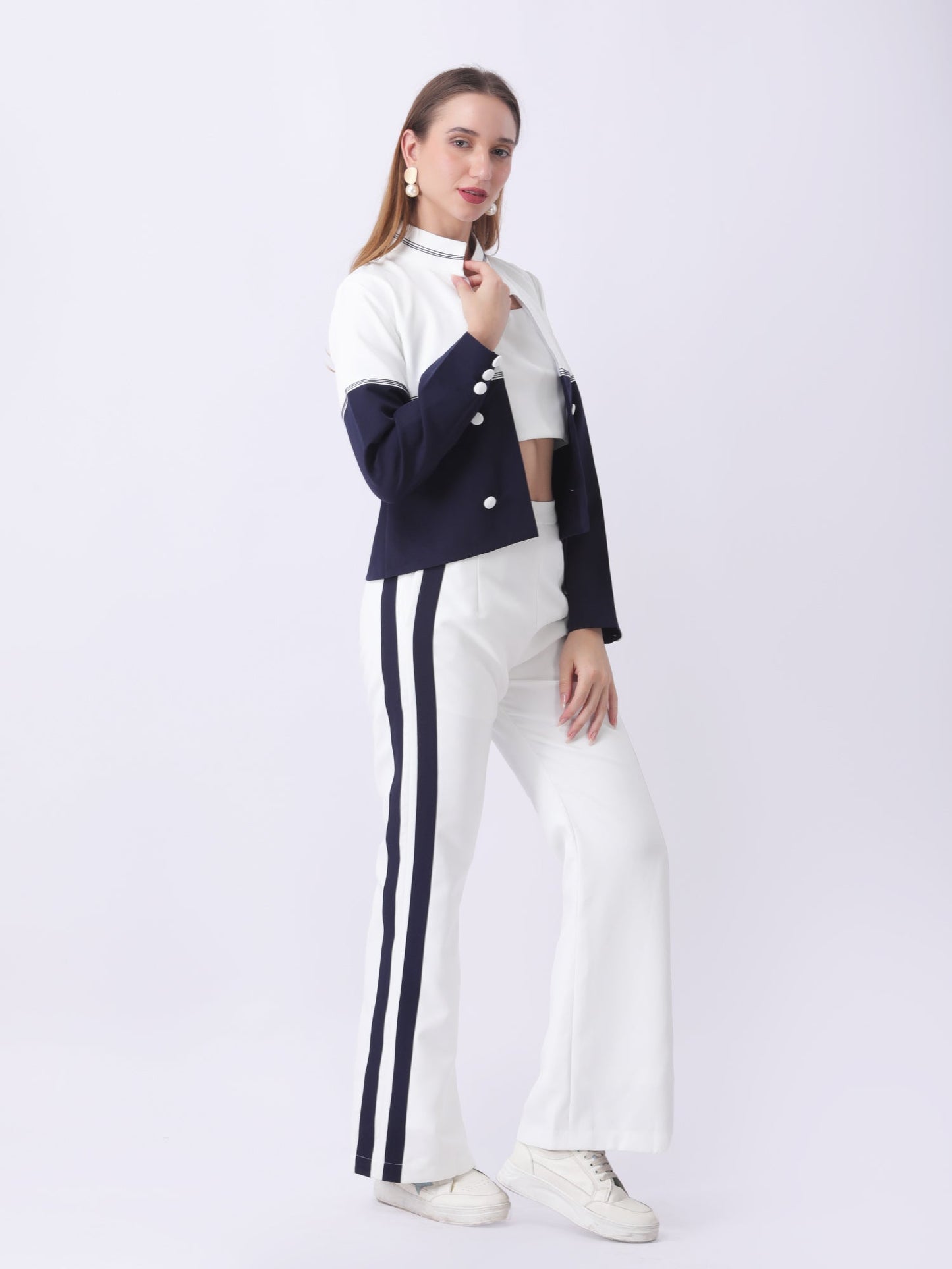 Gaiia Three Piece Loungewear Co-Ord Set - White