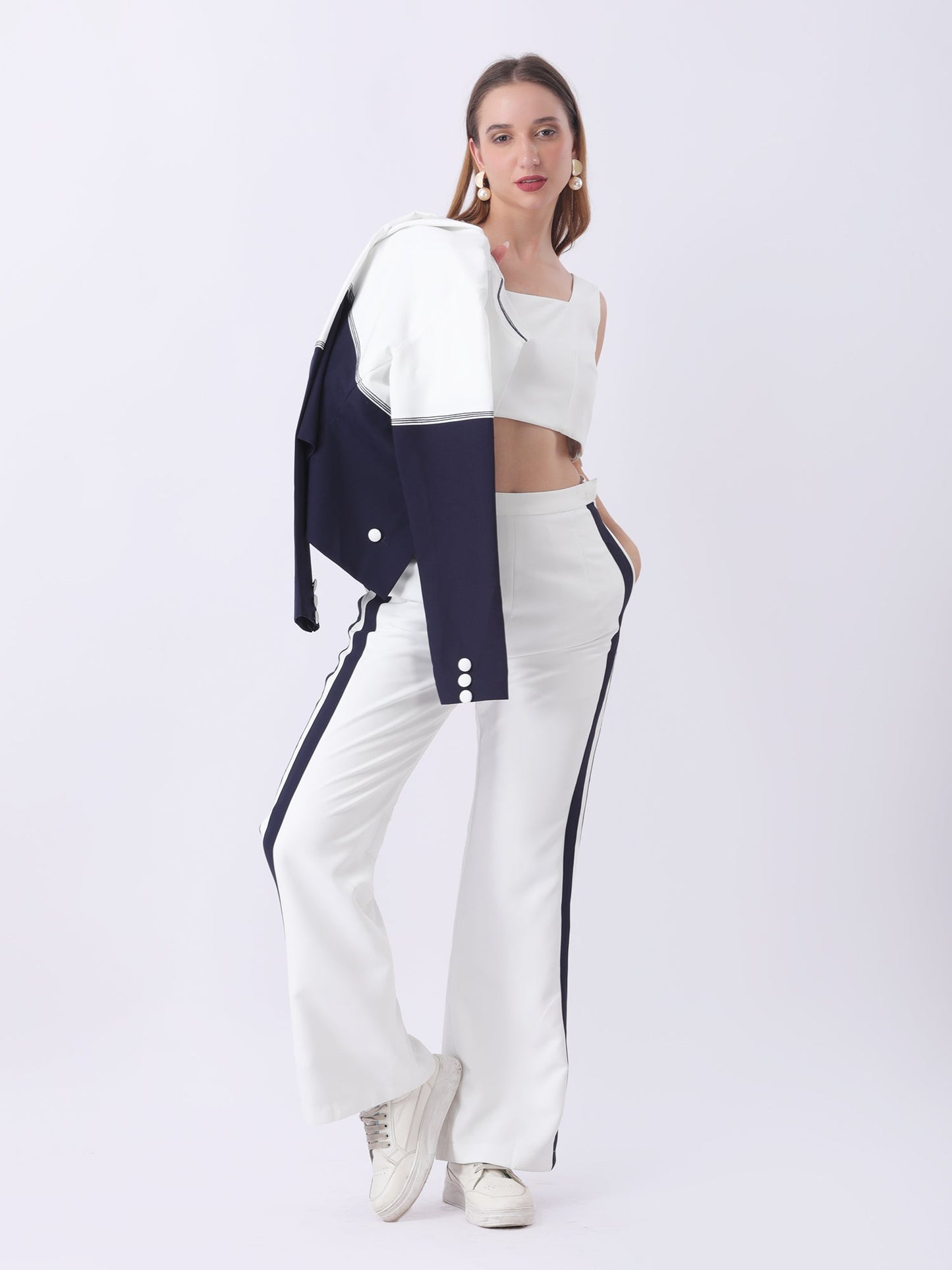 Gaiia Three Piece Loungewear Co-Ord Set - White