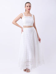 Gaiia Broderie Anglaise Two-Piece Set - White