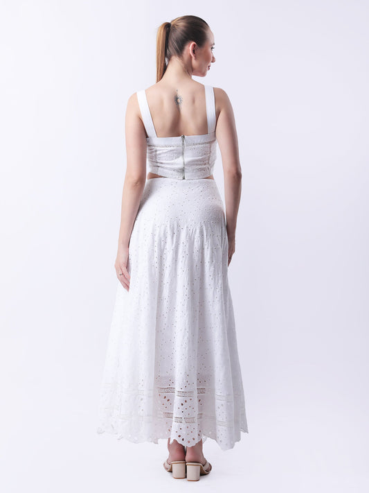 Gaiia Broderie Anglaise Two-Piece Set - White