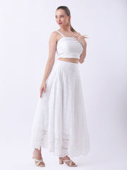 Gaiia Broderie Anglaise Two-Piece Set - White