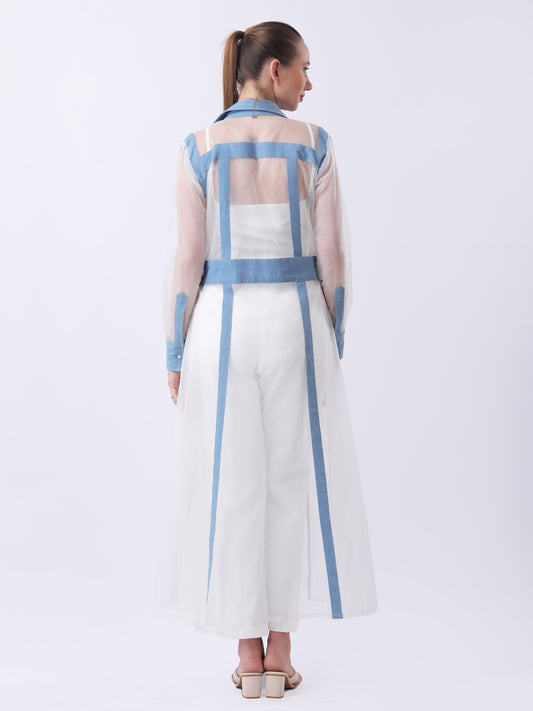 Architectural Sheer-Panel Coat Set