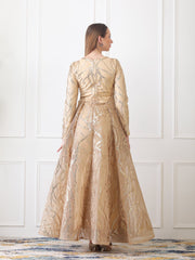 Gaiia Gilded Abstract Ball Gown - Golden