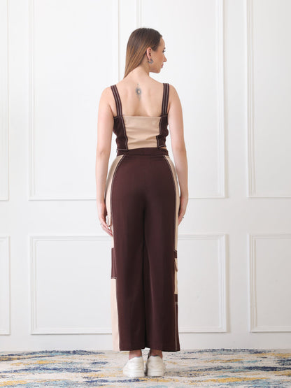 Gaiia Dual Colour Co-Ord Set - Brown