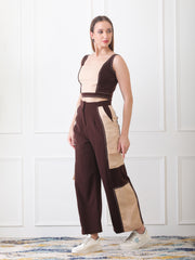 Gaiia Dual Colour Co-Ord Set - Brown