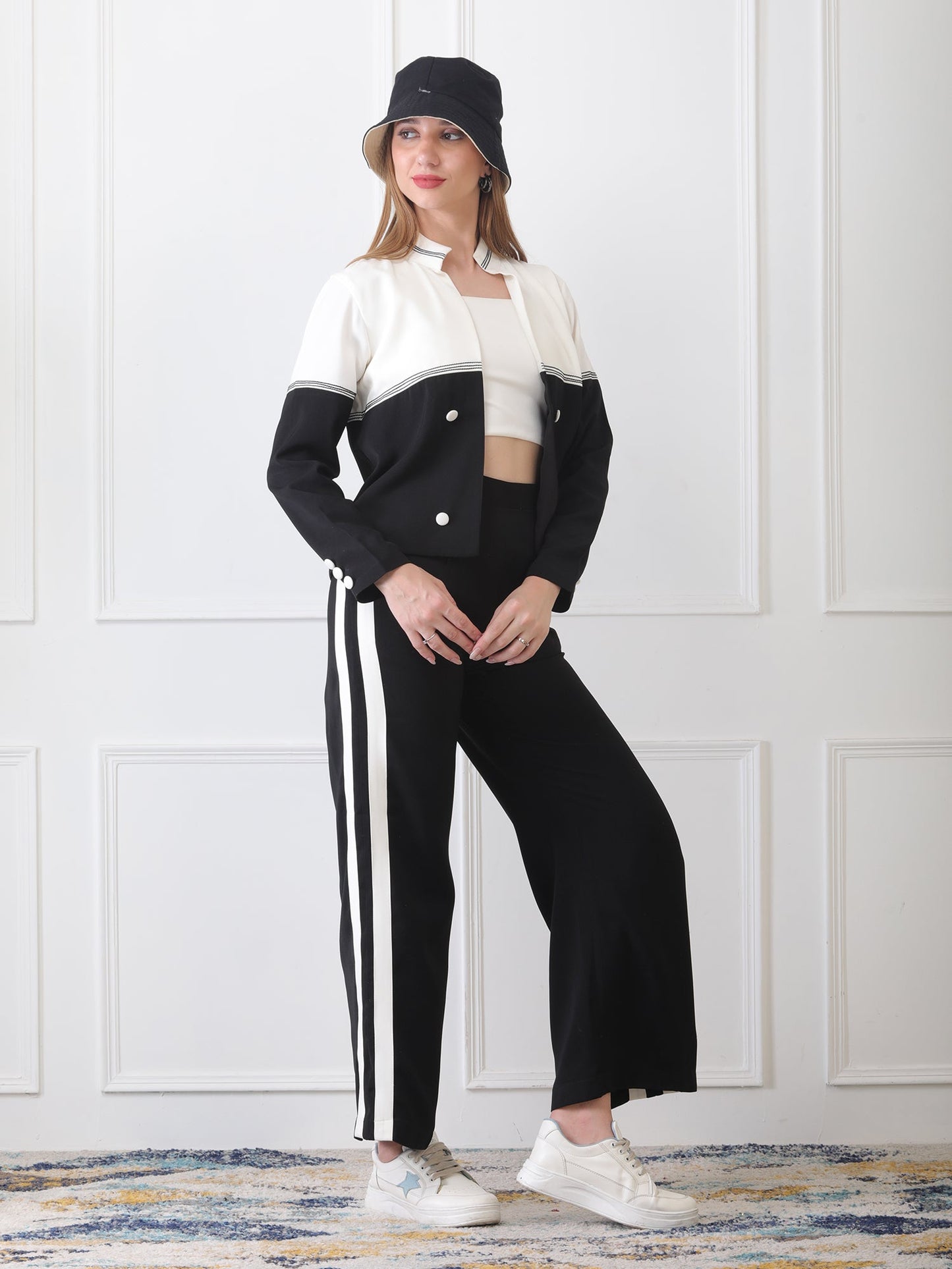 Gaiia Three Piece Loungewear Co-Ord Set - Black