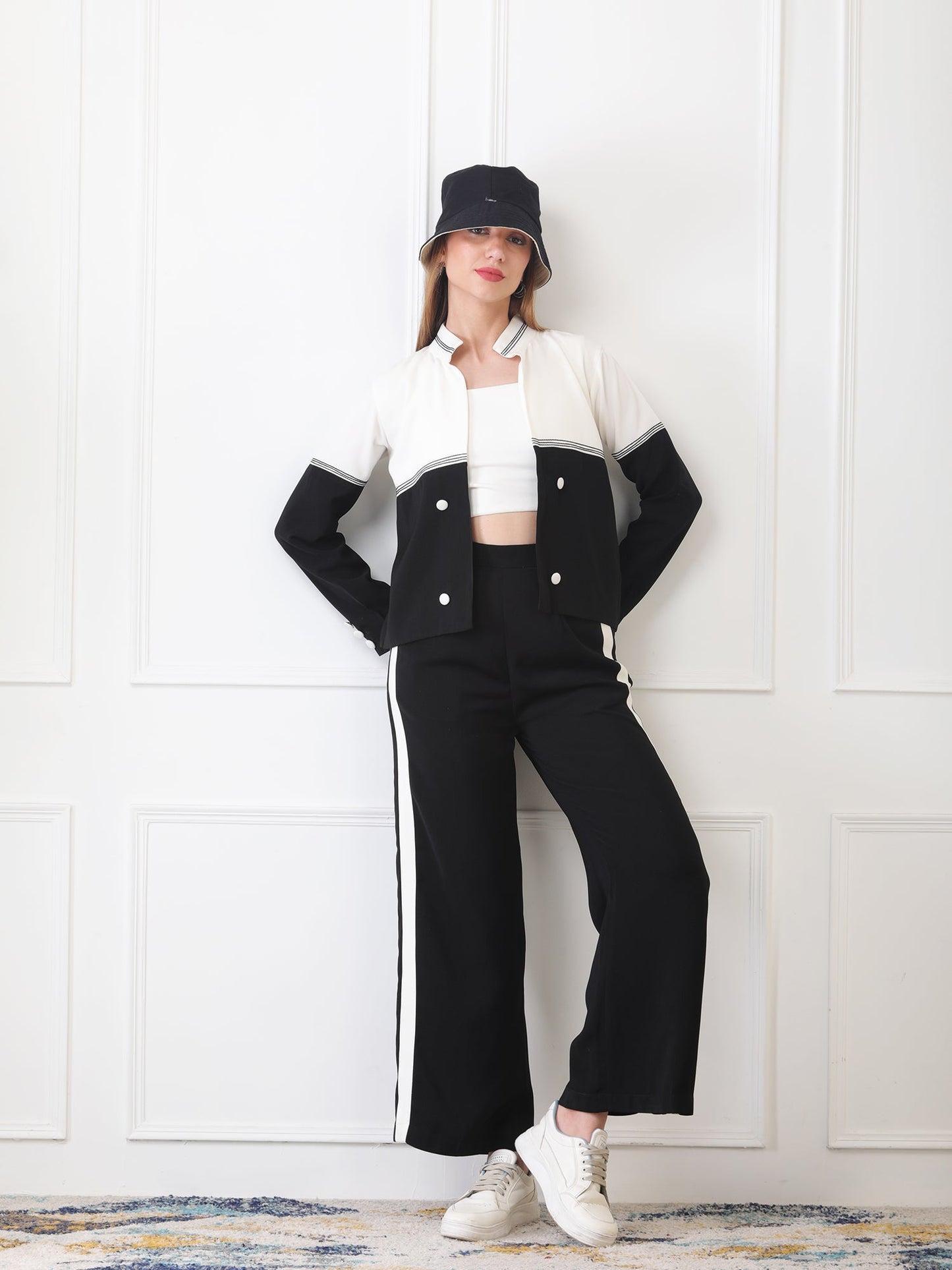 Gaiia Three Piece Loungewear Co-Ord Set - Black