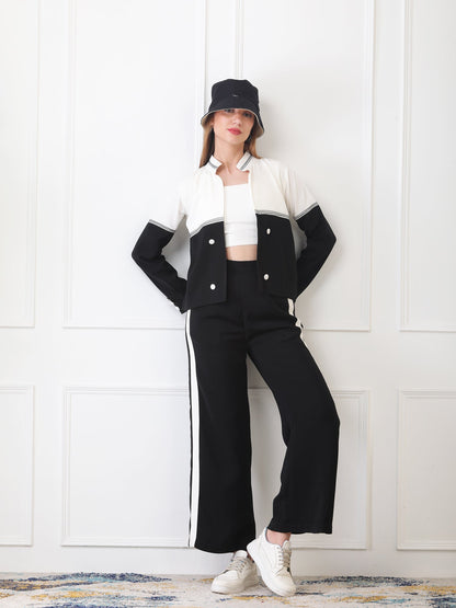 Gaiia Three Piece Loungewear Co-Ord Set - Black