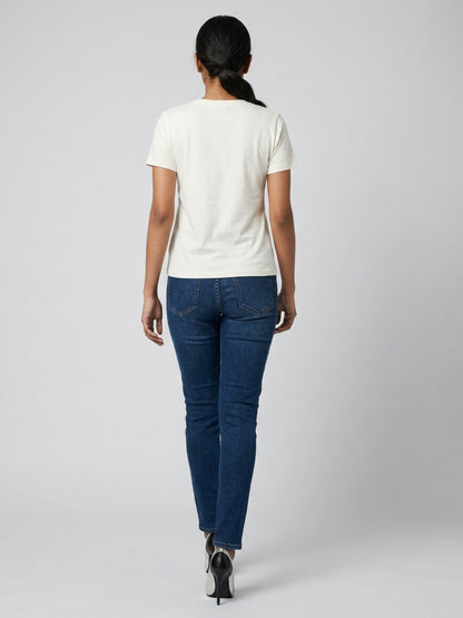 Women White With Red Chilli Motif Embellished Regular Fit Crop Top