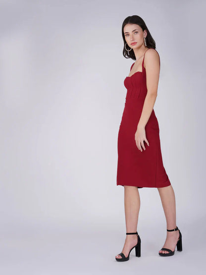 Gaiia Rosa Long Dress - Cherry Red