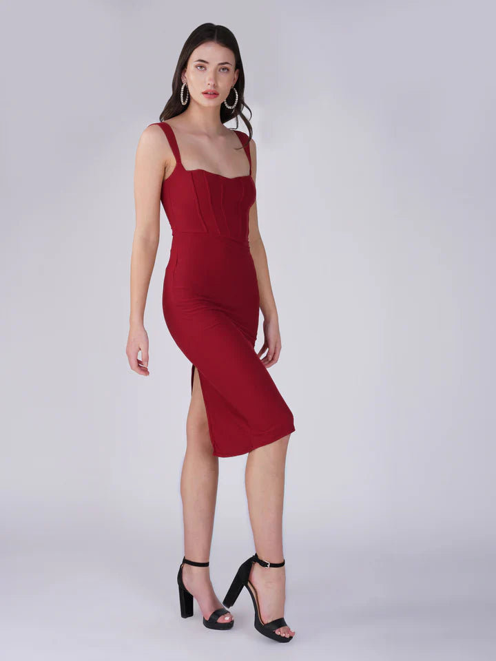 Gaiia Rosa Long Dress - Cherry Red