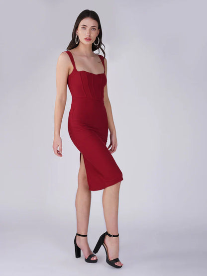 Gaiia Rosa Long Dress - Cherry Red