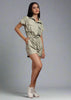 Women Playsuits with Waist Tie-Up