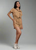 Women Playsuits with Waist Tie-Up