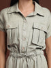 Women Playsuits with Waist Tie-Up