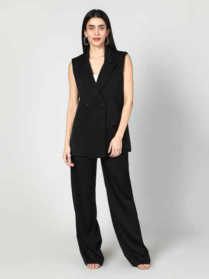 Gaiia Sleevless Blazer And Trouser Set