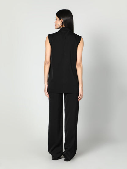 Gaiia Sleevless Blazer And Trouser Set