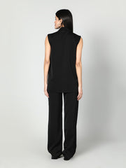 Sleevless Blazer and Trouser Set