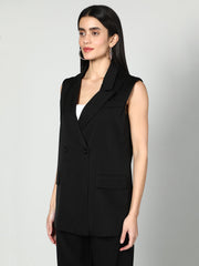 Gaiia Sleevless Blazer And Trouser Set