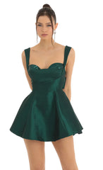 JADE SHORT GREEN DRESS