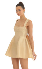 JAZZ GOLD SATIN DRESS