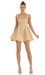 JAZZ GOLD SATIN DRESS
