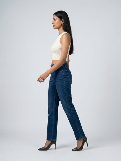 White Solid Cotton Tank Top