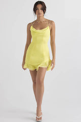 Gaiia Aster Cowl Neck Dress - Yellow