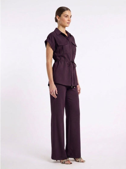 Beige Solid Satin Co - Ord Set - GAIIA