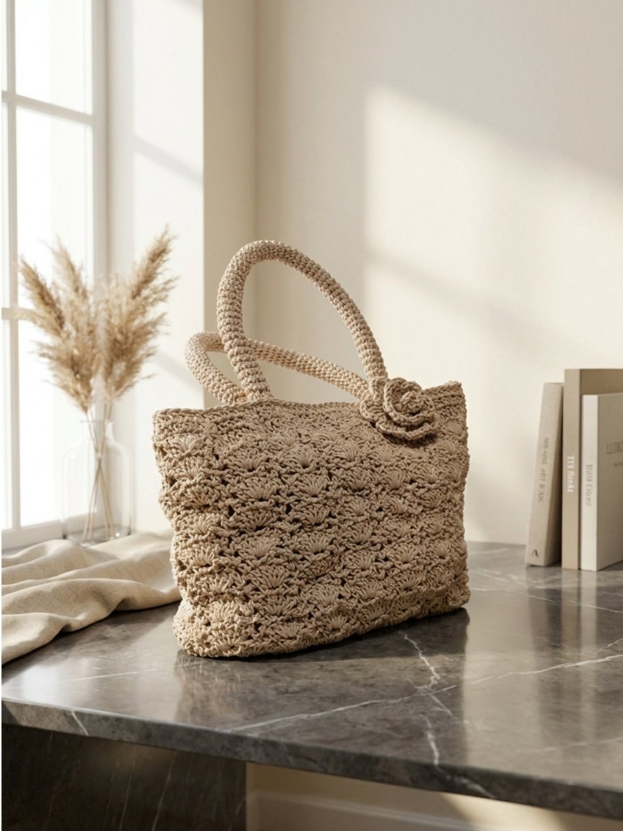 Boheme Rose Woven Shoulder Bag - GAIIA