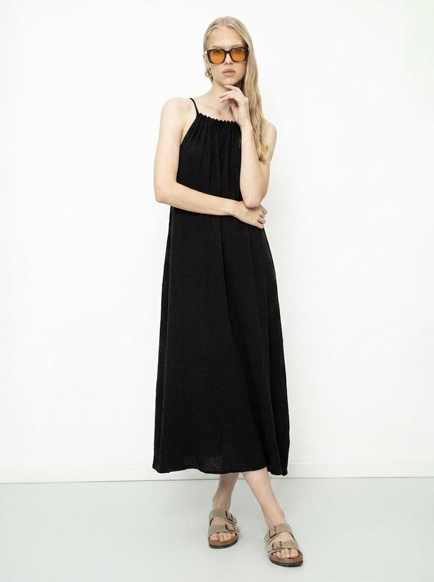 Boho Pearl Backless Flowy Dress- GAIIA