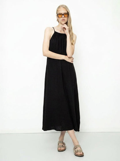 Boho Pearl Backless Flowy Dress- GAIIA
